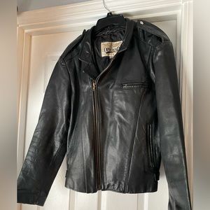 Vintage size 40 full leather motorcycle jacket